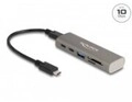 Delock 3 Port USB 10 Gbps Hub inklusive SD und Micro Card Reader mit Type-C (64236)