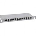 InLine 10 " Patchfeld Cat.6A 0.5HE 12-fach lichtgrau RAL7035 mit Patch-Panel (76819A)