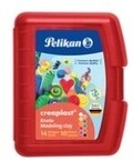 Pelikan Kinderknete Creaplast 10 Farben im roten Etui PELIKAN Kunststoffbox (606745)