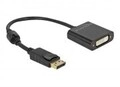 Delock Adapter DisplayPort 1.2 Stecker zu DVI Buchse 4K Aktiv schwarz