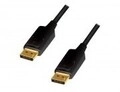 LogiLink DisplayPort-Kabel DisplayPort M bis M 1.2 5 m Support von 4K 60 Hz Schwarz
