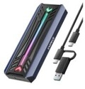 Inateck SSD Geh&auml;use RGB M.2 NVMe SATA USB 3.2 3.0 (FE2024_BLACK GRAY)