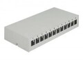Delock Keystone Patchpanel 12 Port grau Patch-Panel Grau (43414)