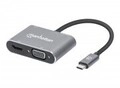 Manhattan USB-C auf HDMI & VGA 4in1 Konverter Power Delivery (130691)
