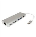 ROLINE DockStn. TypC HDMI USB A+C SD LAN Kabel Digital/Daten Digital/Display/Video