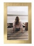 Hama Riva Einzelbilderrahmen Aluminium Glas Gold Tisch Wand 10 x 15 cm Rechteckig