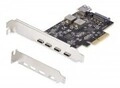 StarTech.com 5-Port USB PCIe Card 3.2 10Gbps PCI Express with 4x USB-C Ports 1x USB-A