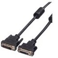 VALUE DVI-Verl&auml;ngerungskabel Dual Link DVI-D W bis M 5 m Daumenschrauben Schwarz
