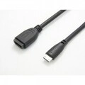 VALUE HDMI-Adapter mini HDMI M bis W 15 cm Schwarz geformt (12.99.3120)