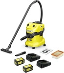 K&auml;rcher 1.628-601.0, K&auml;rcher WD 4-18 Dual Battery Set Staubsauger Kanister mit