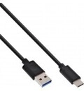 InLine USB 3.1 Kabel Typ C Stecker an A schwarz 0,3m Schwarz (35717)