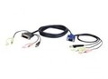 ATEN Tastatur- / Video- / Maus- / Audio-Kabel USB HD-15 Mini-Phone Stereo 3,5 mm M