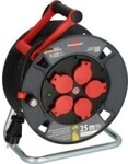 Brennenstuhl Kabeltrommel 25 m Schwarz Schutzkontakt-Stecker m IP44 Rot (9232250100)