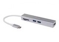 equip USB-Hub USB-C St -> 5x USB 3.0 Bu 0,15 cm 4K/30Hz sw Digital/Daten (133480)