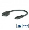 VALUE High Speed HDMI mit Ethernetkabel mini M bis W 15 cm abgeschirmt Schwarz