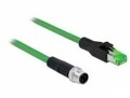 Delock Netzwerk Kabel M12 4 Pin D-kodiert auf RJ45 PVC 2 m 4-polig (85438)