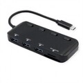 ROLINE USB3.2 Gen1 Notebook Hub Typ C 3x A mit Schalter+ CardReader (14.02.5059)