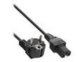 InLine Stromkabel IEC 60320 C15 bis CEE 7/7 M 1.8 m 90&deg; Stecker Schwarz (16810)