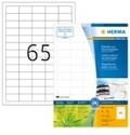HERMA Etikett-ILK 38.1x21.2mm wei&szlig; matt Recycling Packung 5200 Etiketten