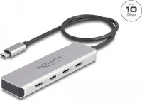 DeLock 64231, Delock USB 10 Gbps Type-C Hub mit 4 x Buchse 35 cm Kabel Digital/Daten
