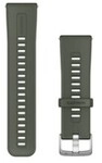 Garmin Ersatz-Armband Silikon Moosgr&uuml;n mit Edelst Silber (010-13907-01)