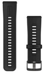 Garmin Ersatz-Armband Silikon Schwarz mit Edelst Grau (010-13907-00)