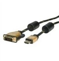 ROLINE Gold Videokabel Dual Link HDMI / DVI DVI-D M bis M 1 m abgeschirmt Schwarz 4K