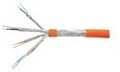 equip Instal.Kab Cat.7 S/FTP 4P23 200.00m orange Netzwerk CAT 7 cable/RJ45 plug...
