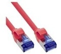 InLine Patchkabel Slim Cat.6A S/FTP TPE LSZH flexibel PoE rot 7,5m Strom/Netzteil CAT
