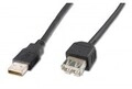 DIGITUS ASSMANN USB-Verl&auml;ngerungskabel USB W bis W 2.0 1.8 m geformt Schwarz