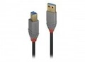 Lindy 0.5m USB 3.0 Typ A an B Kabel Anthra Line 5Gbit/s Digital/Daten 0,5 m (36740)