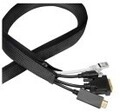 LogiLink Kabelschlauch 0.3 mm m. Rei&szlig;verschluss 5 m schwarz Schutzschlauch...