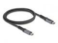 Delock USB 40 Gbps Daten- und Schnellladekabel koaxial 1m 8K 60 Hz PD 3.1 Extended