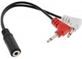 InLine Audio Kopfh&ouml;rer Flugzeug-Adapterkabel 2x 3,5mm Klinke Stecker an Buchse 3pol.