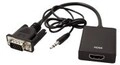 VALUE HDMI-Adapter HDMI / VGA / Audio W bis HD-15 stereo mini jack M 15 cm Schwarz