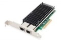 DIGITUS Netzwerkkarte 10Gbps Dual Port Ethernet RJ45 Intel X540 10.000 Mbps PCI