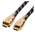 ROLINE Gold HDMI mit Ethernetkabel M bis M 5 m Doppelisolierung schwarz-gold 4K