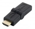 Digital Data Communications HDMI A M A F Schwarz Adapter 45&deg; Foldable M/F black