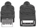 Manhattan Hi-Speed USB-Verl&auml;ngerungskabel USB M bis W 2.0 300 V 0.5 A 1 m geformt