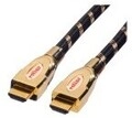 ROLINE Gold HDMI mit Ethernetkabel M bis M 3 m Doppelisolierung schwarz-gold 4K