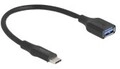 Delock USB 10 Gbps Adapter Type-C Stecker zu Typ-A Buchse 19 cm 60 W QC 3.0 0,19 m