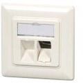 EFB Elektronik Rahmenset 2-Port f&uuml;r Keystones DIN49075 RAL9010 (ET-25085V3)