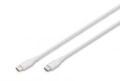 DIGITUS USB-C Silicone charging cable 1m USB 2.0 60W white Kabel Digital/Daten 1 m
