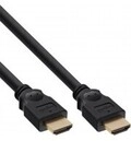 InLine HDMI Kabel HDMI-High Speed Stecker / verg. Kontakte schwarz 0,3m 0,3 m