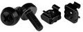 StarTech.com M6 x 12mm Screws and Cage Nuts 100 Pack Black Schrauben f&uuml;r Rack