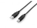 Equip USB Kabel 2.0 A-B St/St 2.0m schwarz Digital/Daten m (128864)