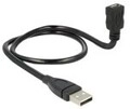 Delock ShapeCable USB-Verl&auml;ngerungskabel Micro-USB Typ B W bis USB M 2.0 50 cm