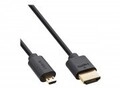 InLine Slim Ultra High Speed HDMI Kabel 8K4K A Stecker D Micro schwarz