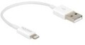 Delock USB Daten- und Ladekabel f&uuml;r iPhone iPad iPod wei&szlig; 15 cm Digital/Daten 0,15