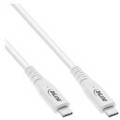 InLine USB4 Kabel USB-C Stecker/Stecker PD 240W 8K60Hz TPE wei&szlig; 1,5m Strom/Netzteil